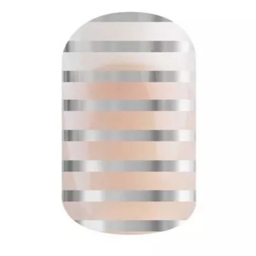 Jamberry Nail Wraps Metallic Silver Stripe